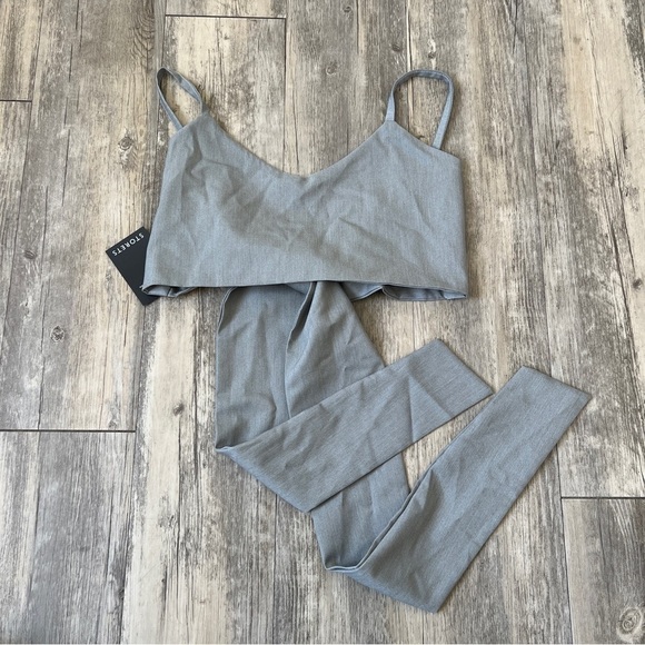 STORETS Blair Linen Wrap Bustier in Grey - Picture 6 of 9
